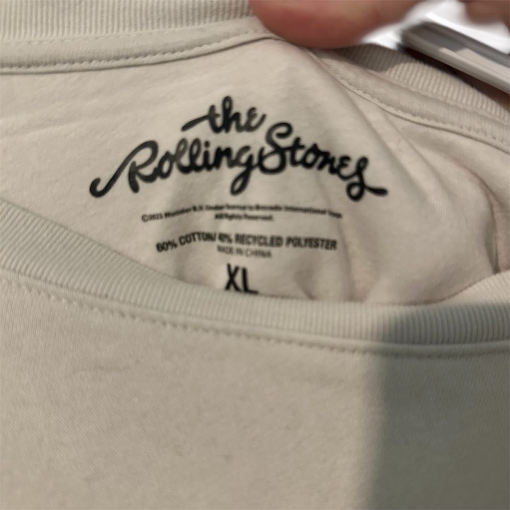 The Rolling Stones Crewneck Sweatshirt XL Black And White Circle Logo - Picture 2 of 5